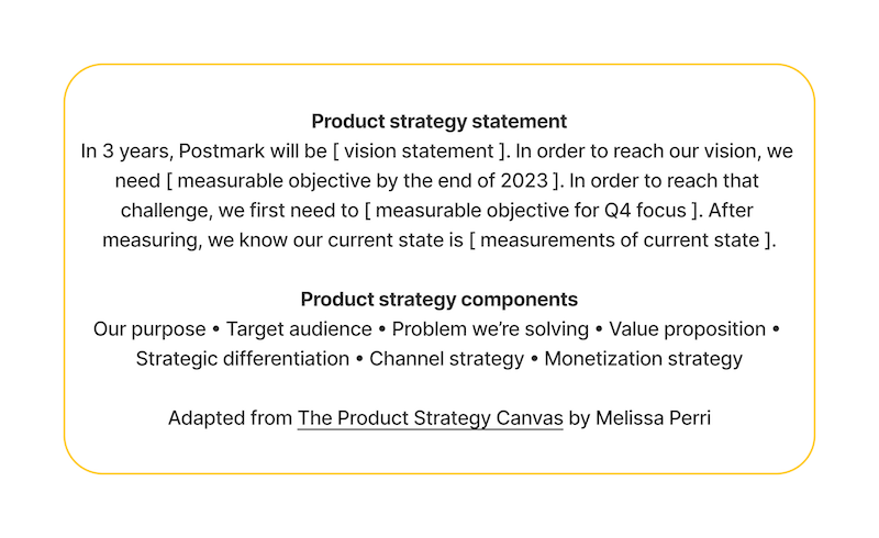 Product Strategy statement